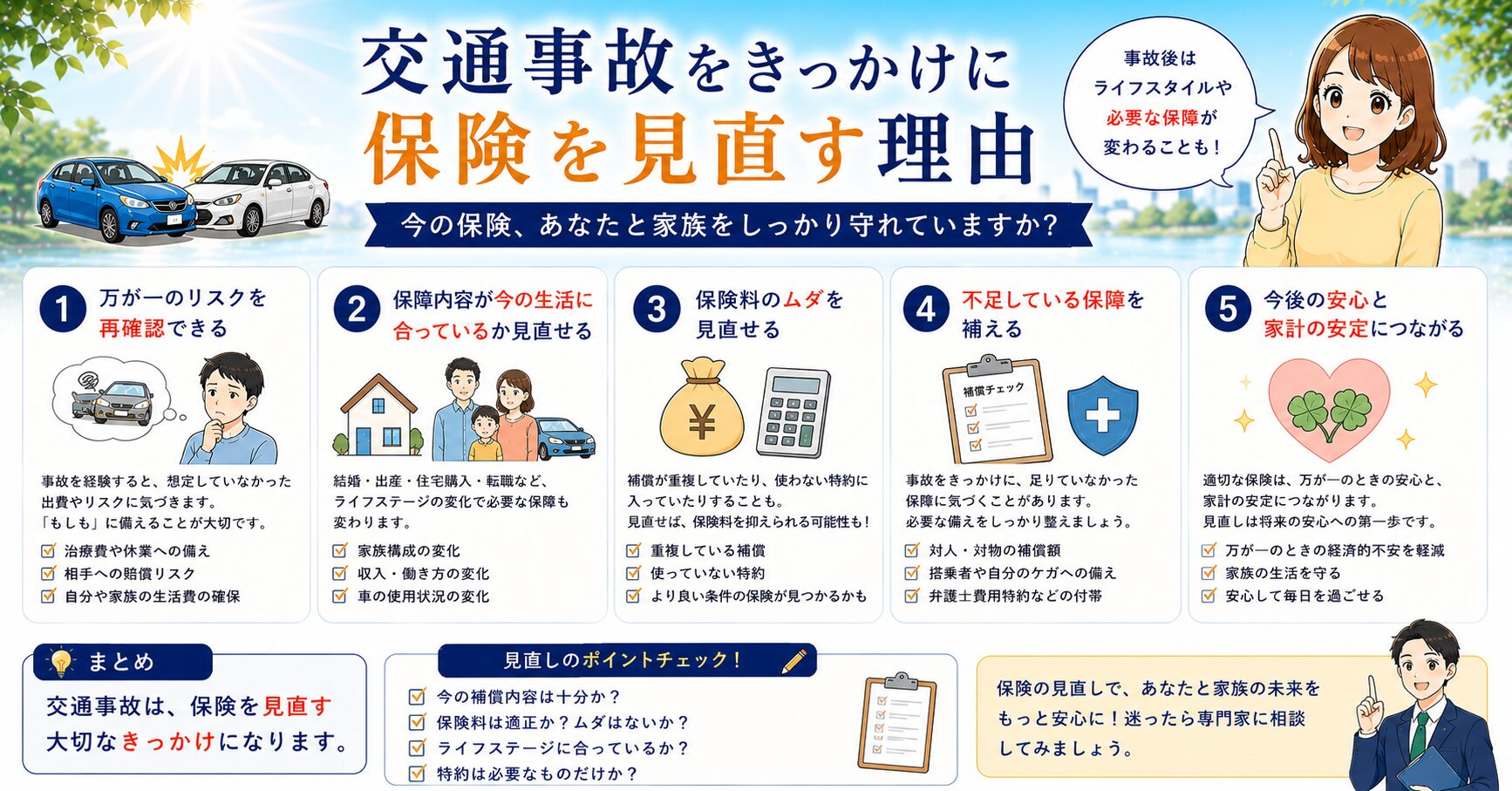 交通事故をきっかけに保険を見直す理由に関するアイキャッチ画像