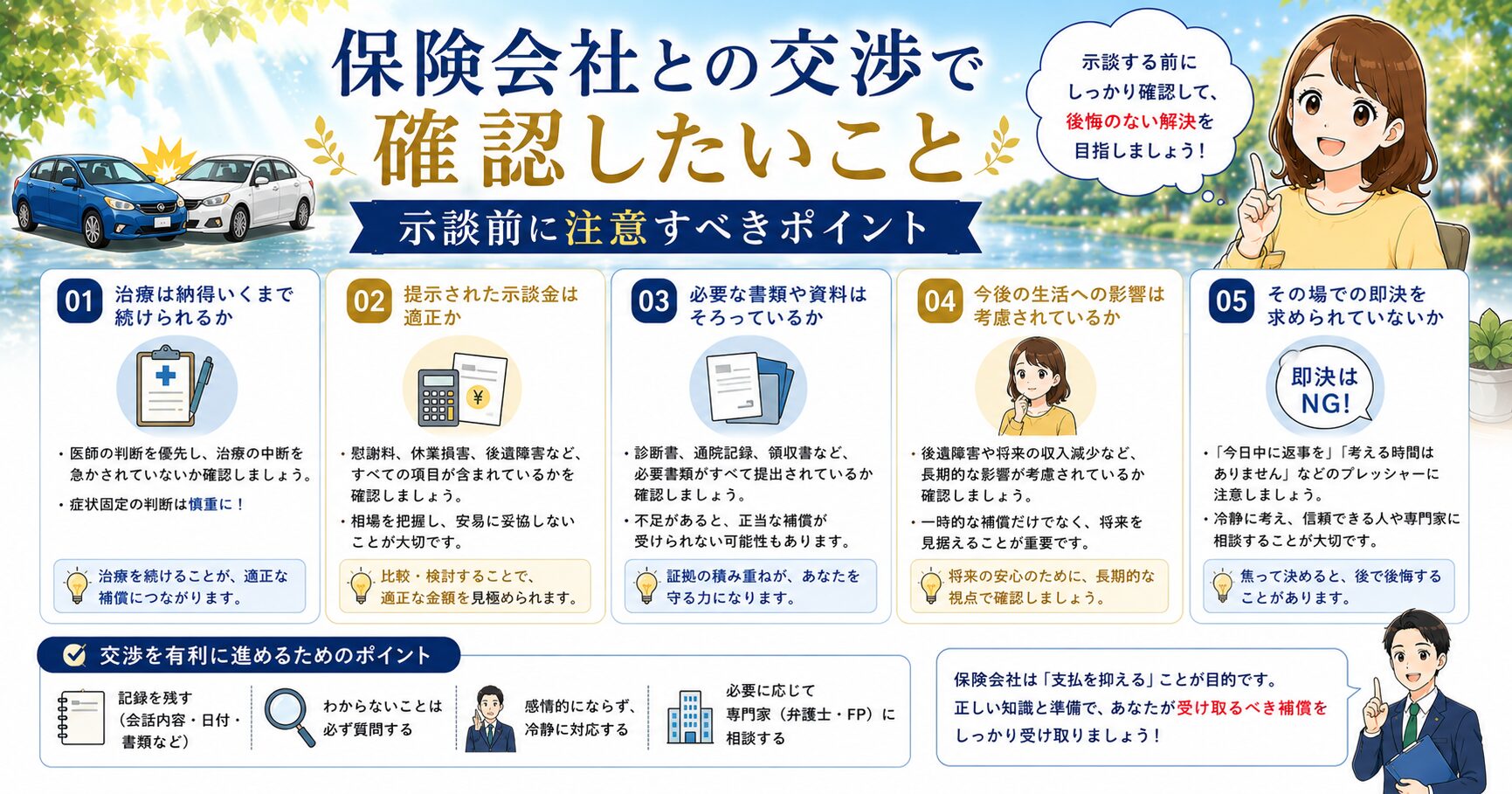 保険会社との交渉で確認したいことに関するアイキャッチ画像